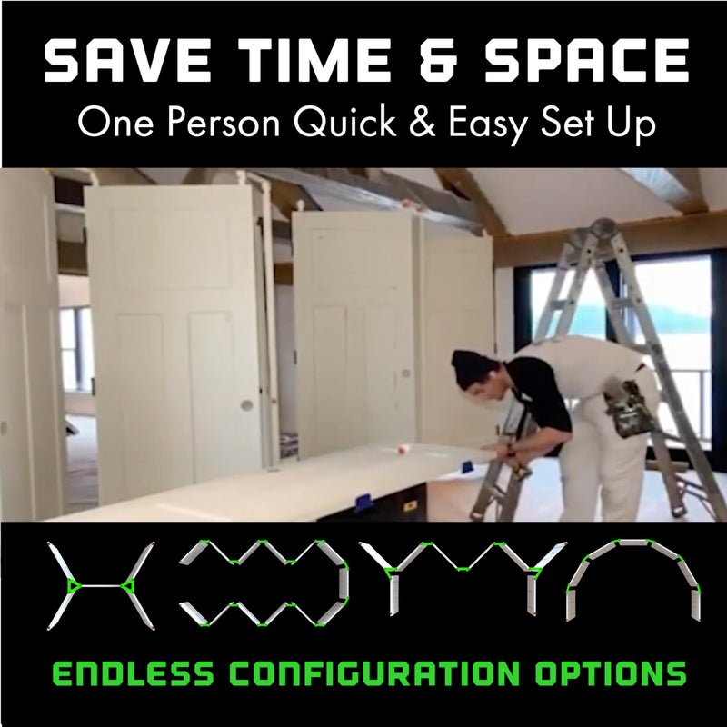 Erecta-Rack Door Stands For Painting Interior or Exterior Doors  Paint Rack Brackets Drying System  For 10 Full-Size Doors  Space Saving  Portable For Pro Painters  Contractors - Image 3